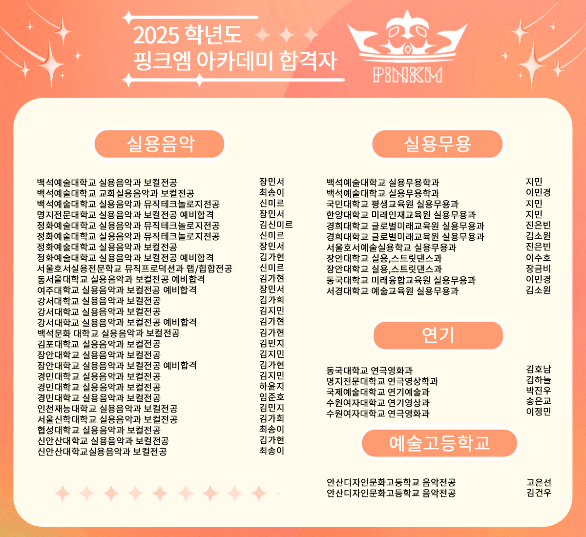 핑크엠합격자